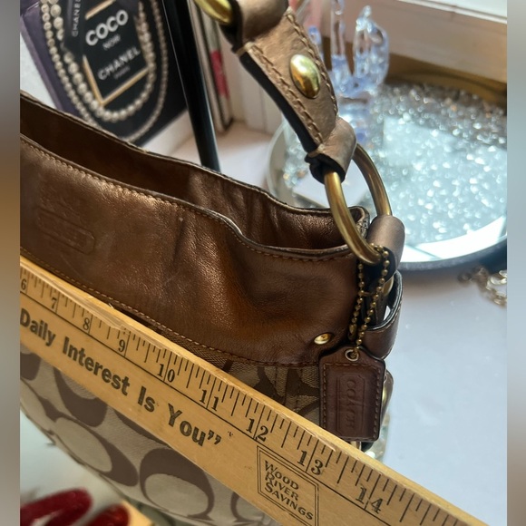 Coach Zoe signature canvas and leather shoulder bag - Picture 10 of 13